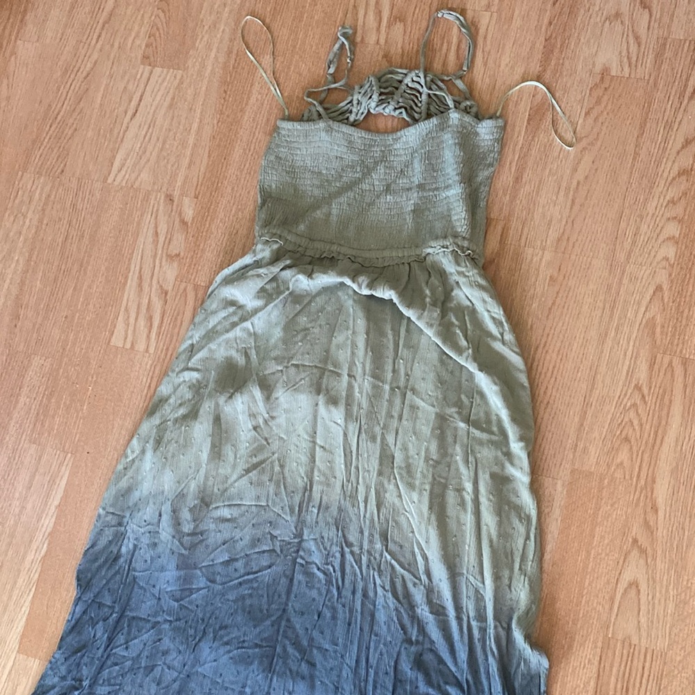 CBRAND Full Length Textured Open Back Dress